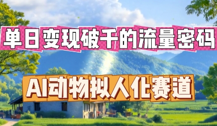 单日变现破k的流量密码，AI动物拟人化赛道-要创业网